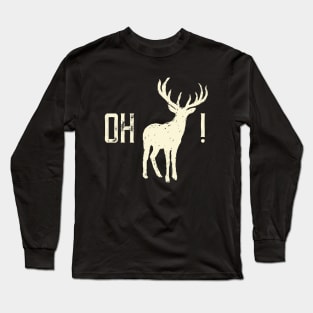 Oh Deer! (Off-White) Long Sleeve T-Shirt